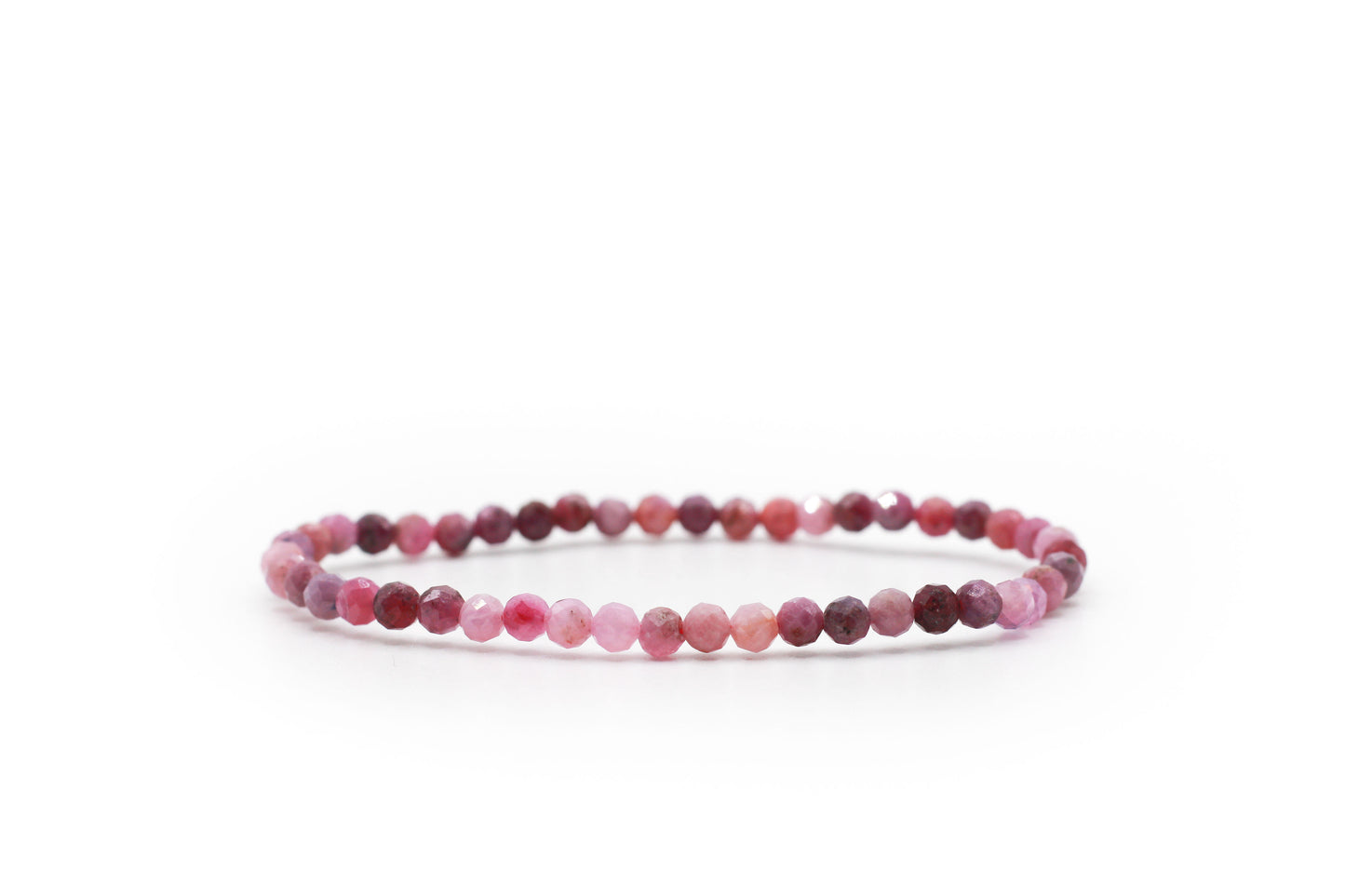 Faceted Pink Ruby Bracelet