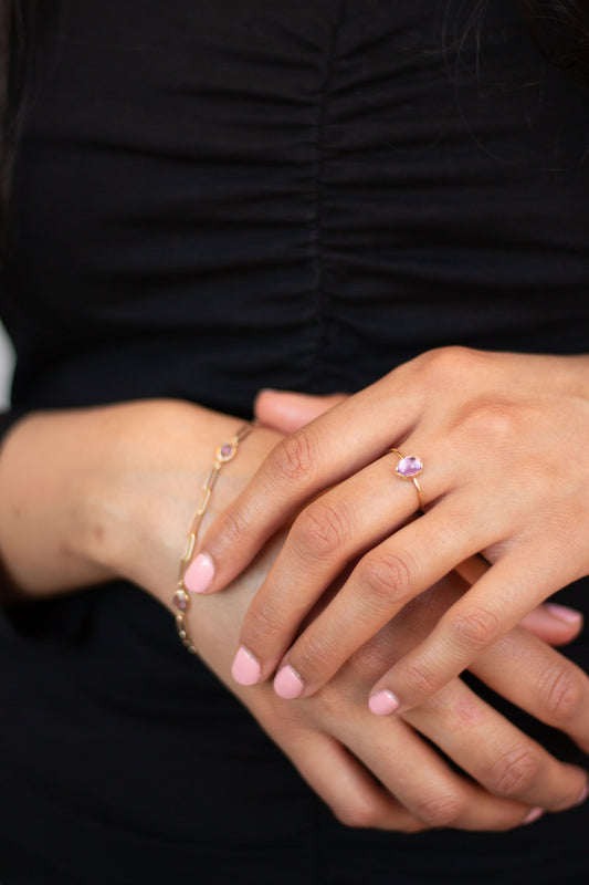 Amethyst Oval Ring