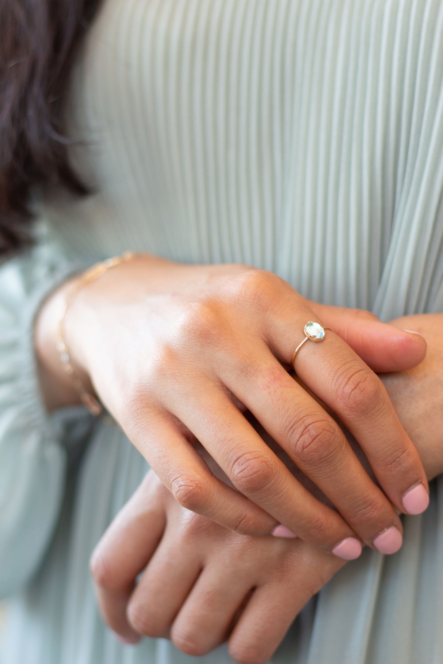 Blue Topaz Oval Ring