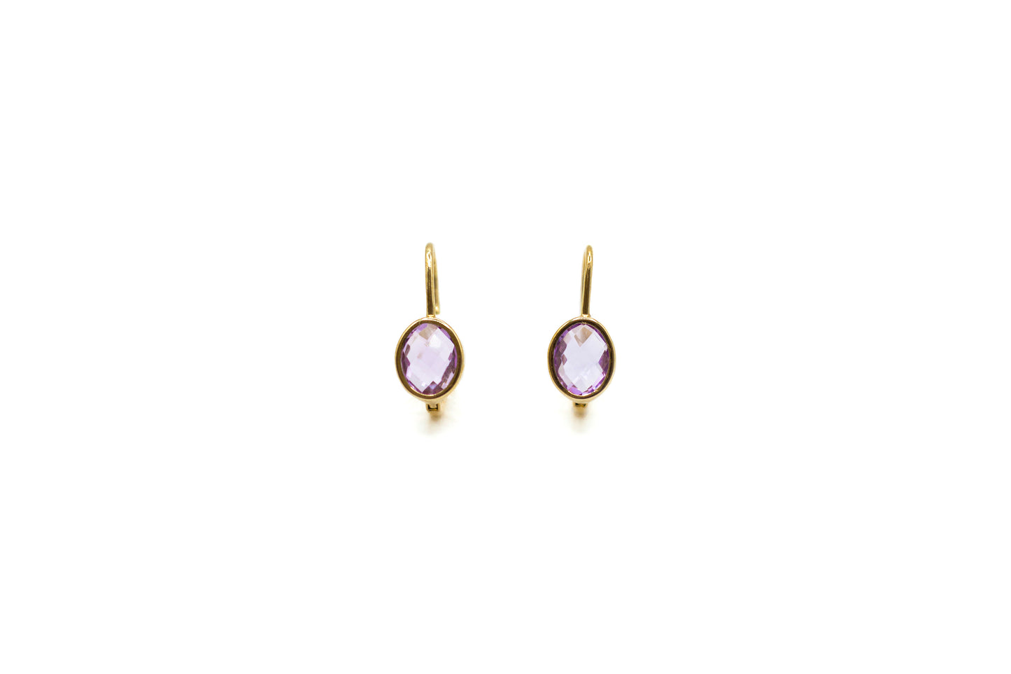 Amethyst Oval Earrings