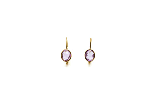 Amethyst Oval Earrings