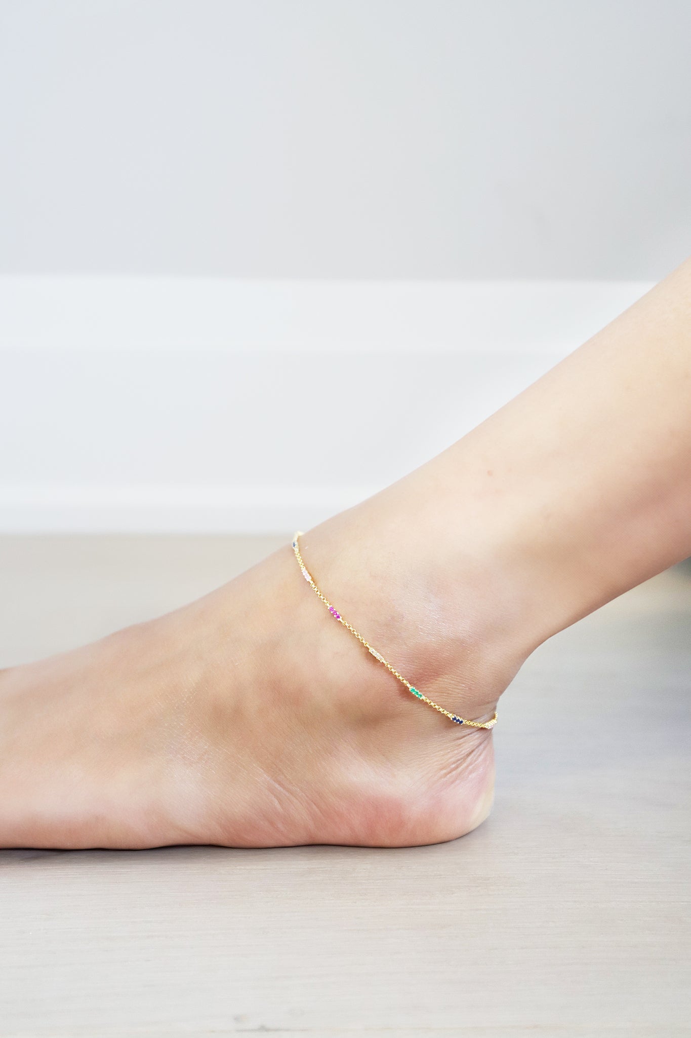 Multi Stone Anklet